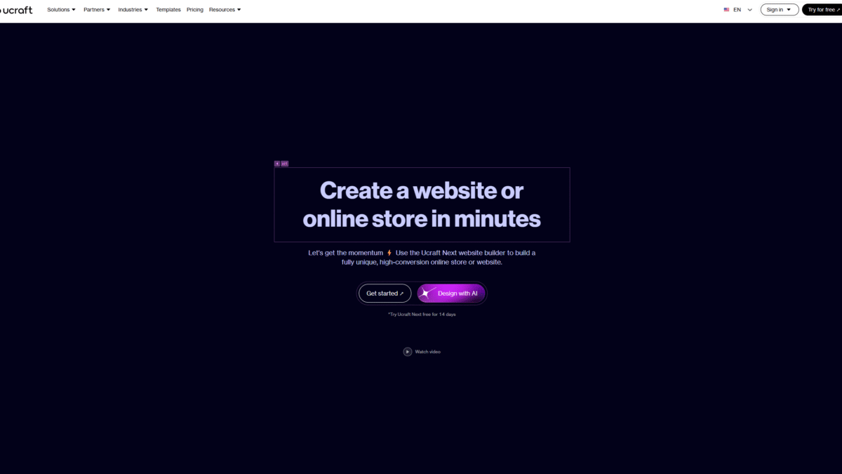 Ucraft Homepage