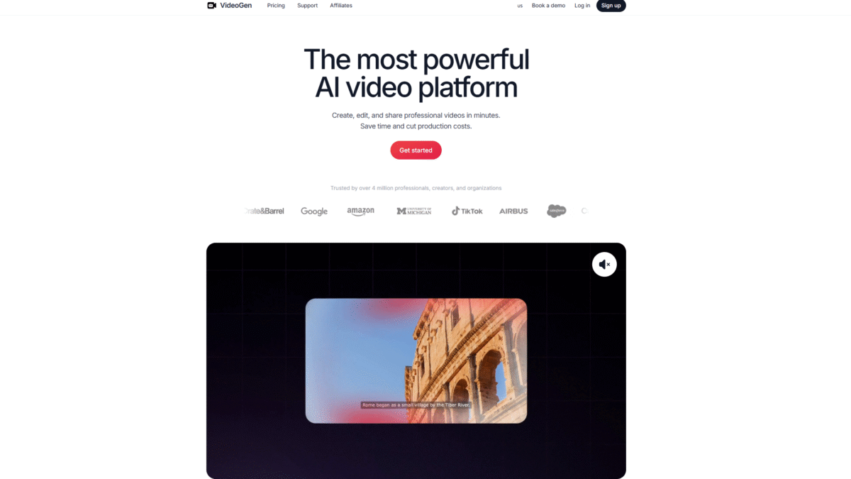 VideoGen Homepage
