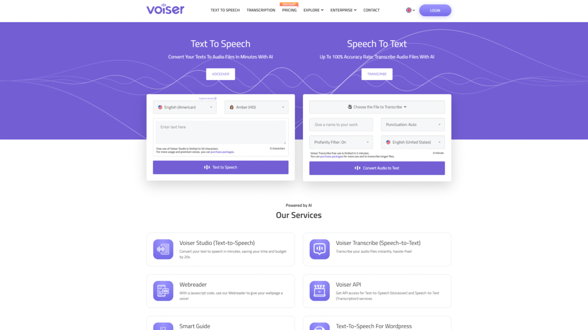Voiser Homepage