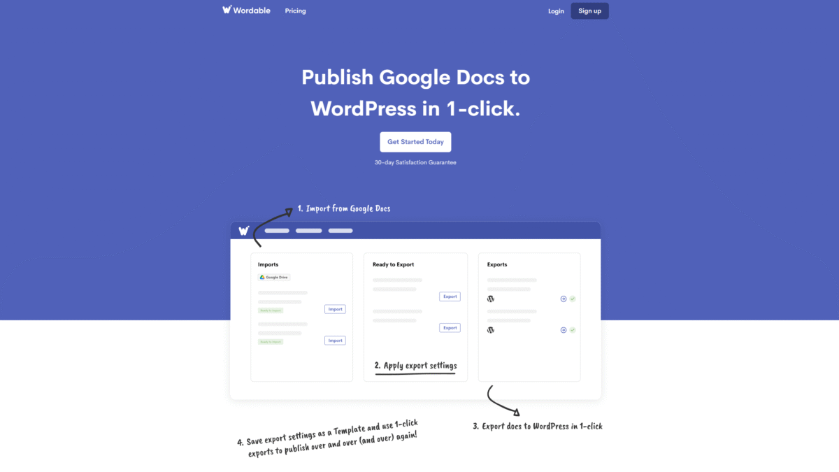 Wordable Homepage