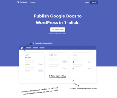 Wordable Homepage