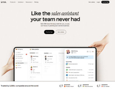 folk CRM Homepage