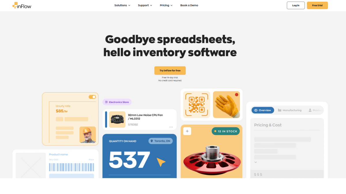 inFlow Inventory Homepage